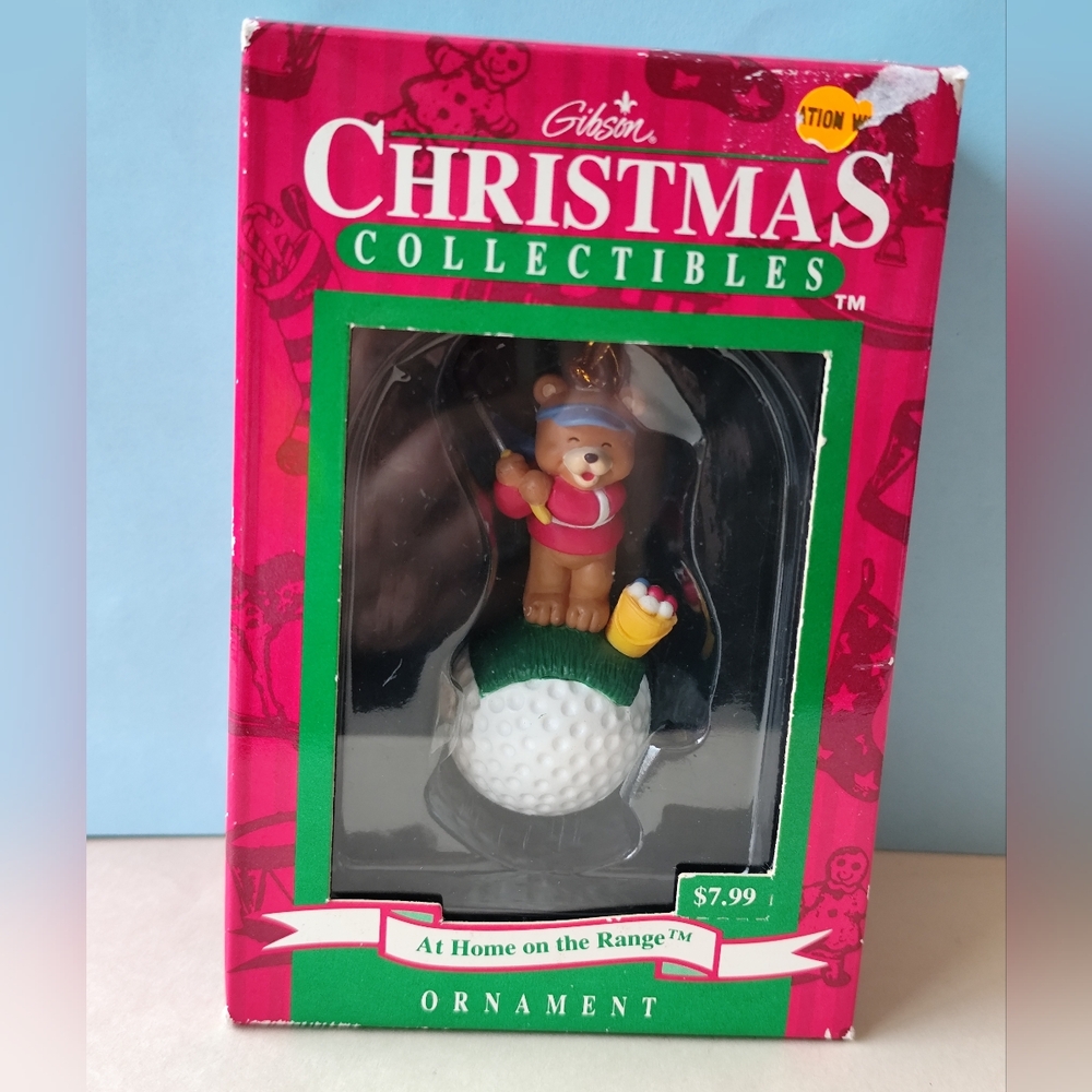 3/$30💜Gibson Christmas Collectibles Bear Ornament